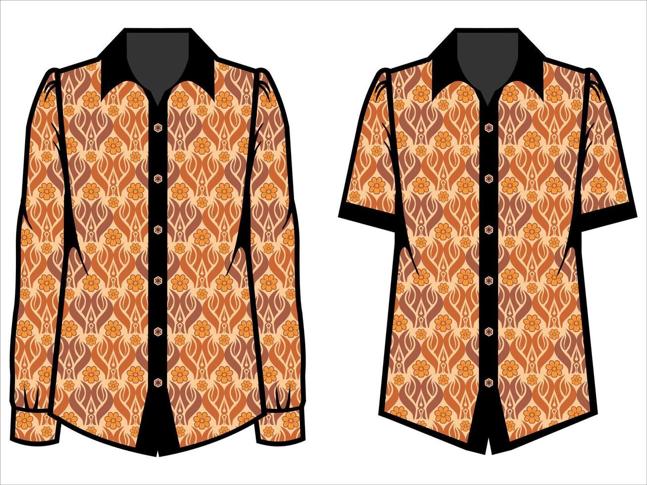 various batik clothes vector