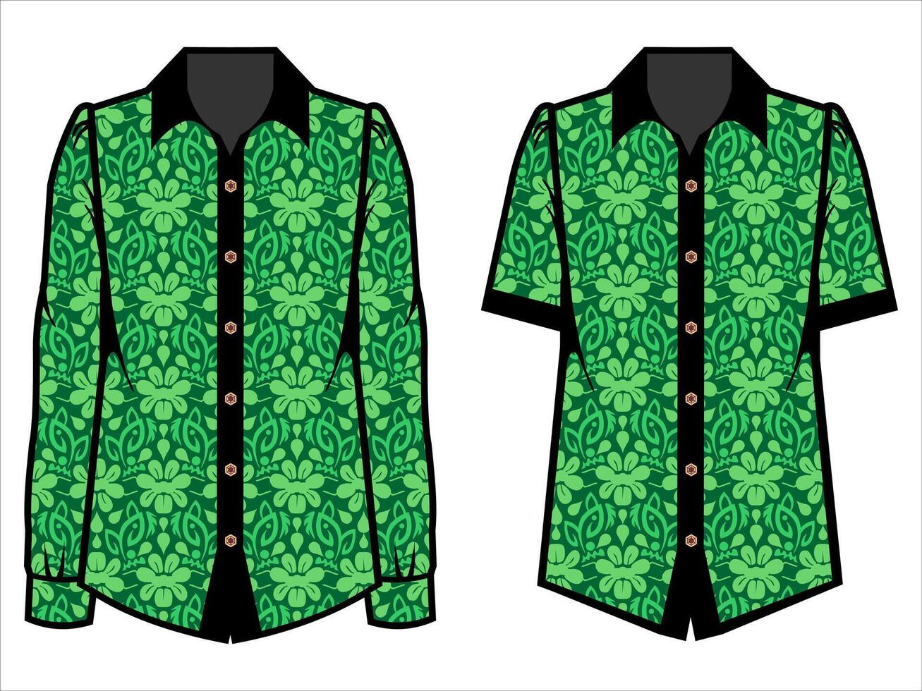 various batik clothes vector