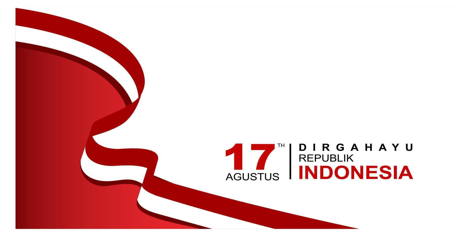 Indonesian independence day background template vector