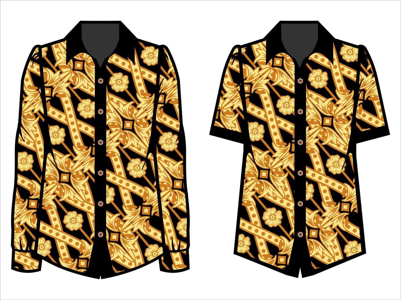 various batik clothes vector