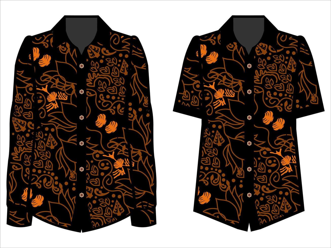 various batik clothes vector