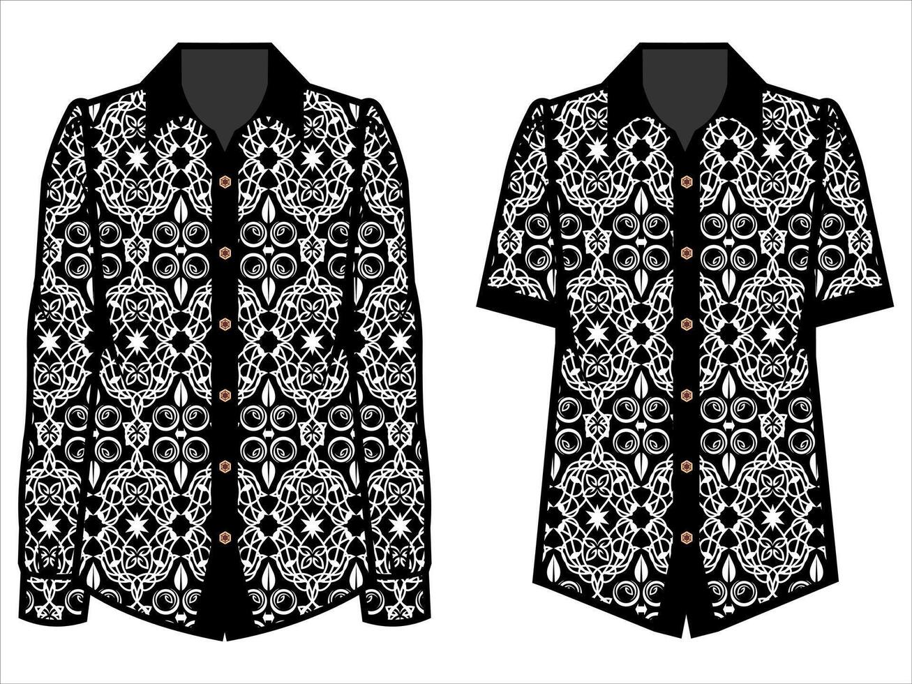 various batik clothes vector