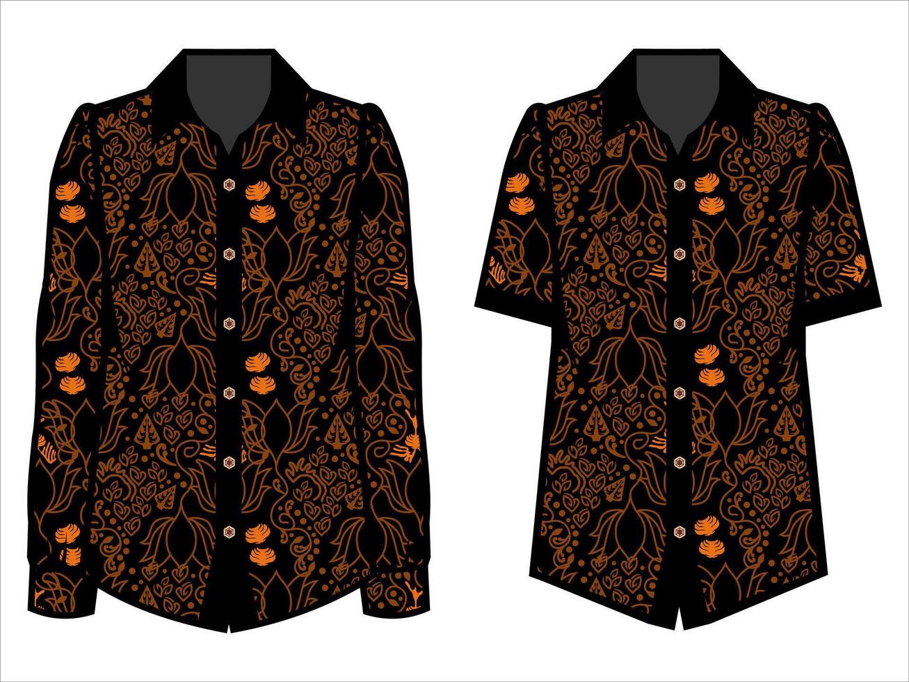 various batik clothes vector