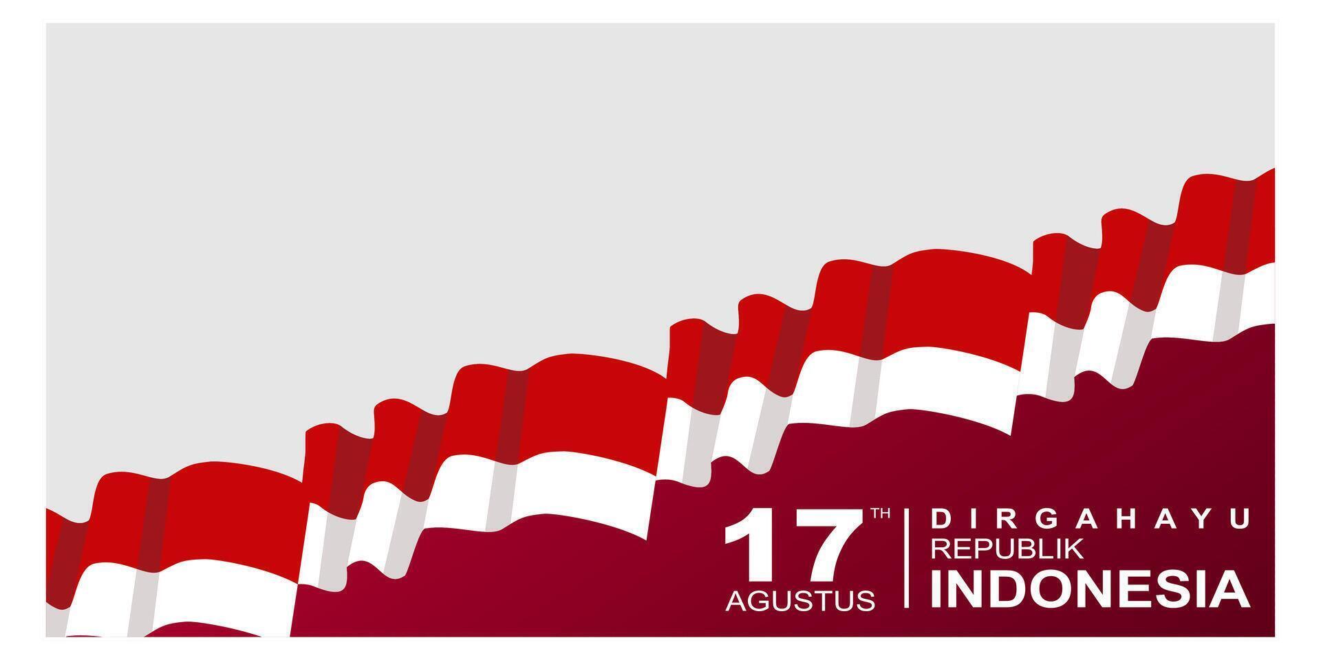 Indonesian independence day background template vector