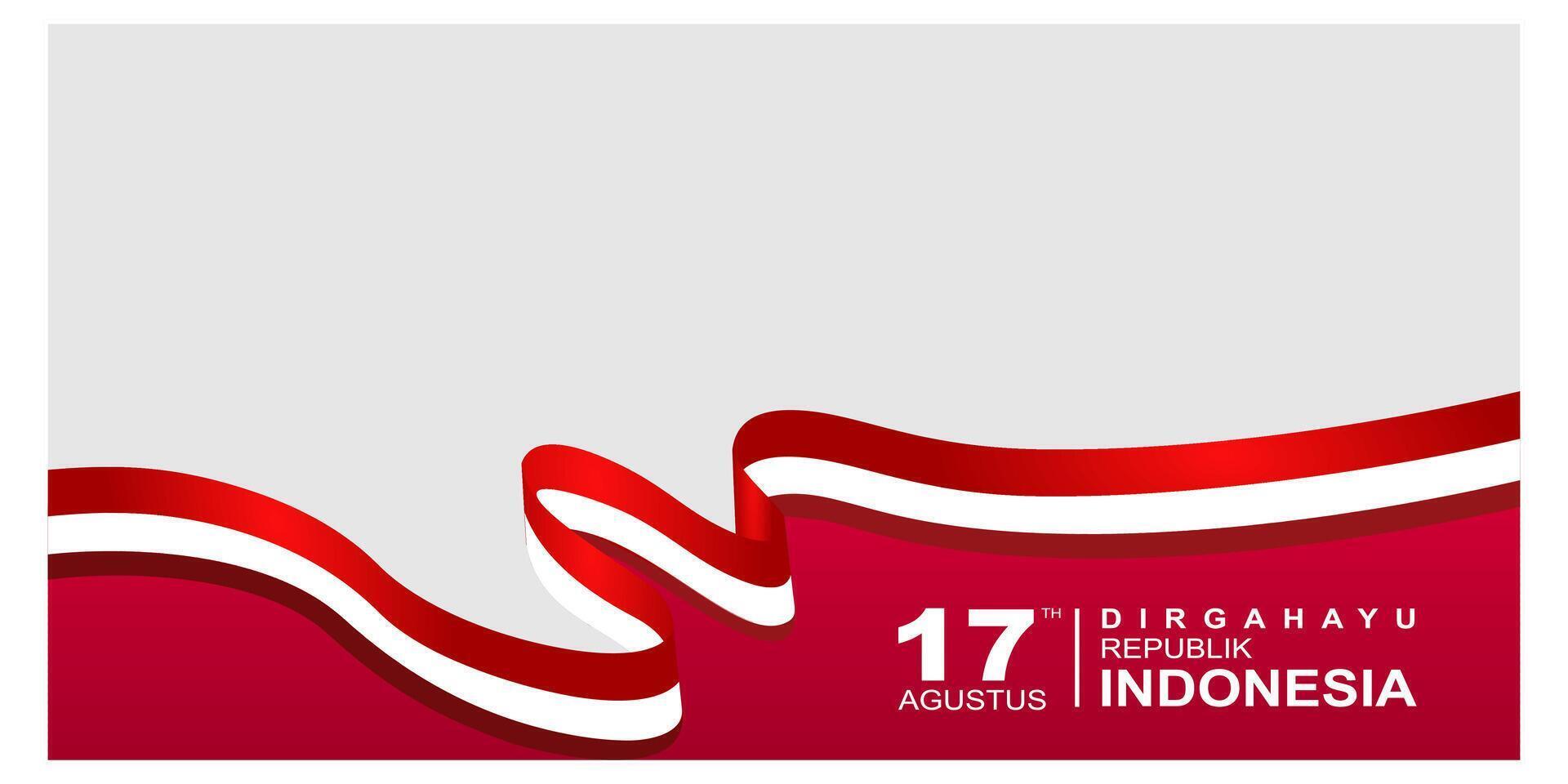 Indonesian independence day background template vector