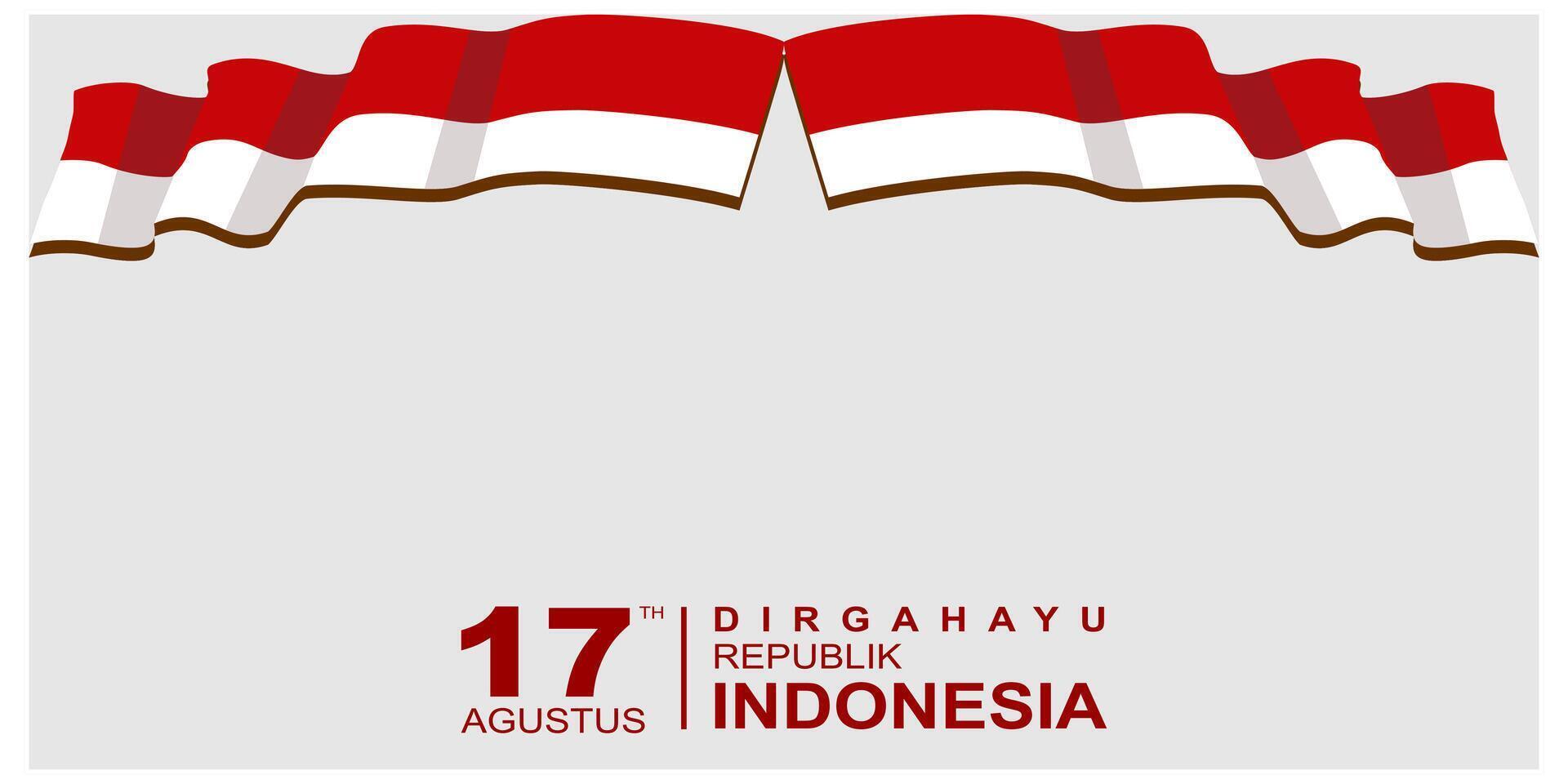 Indonesian independence day background template vector