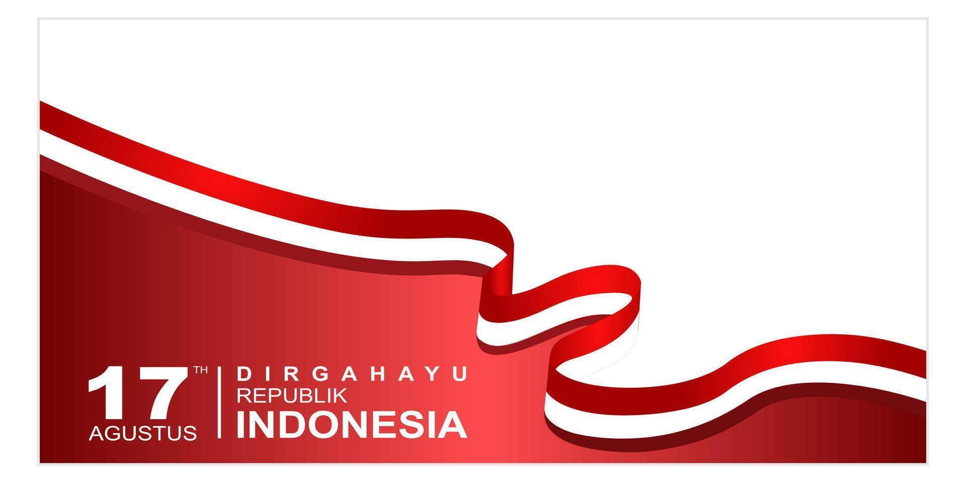 Indonesian independence day background template vector
