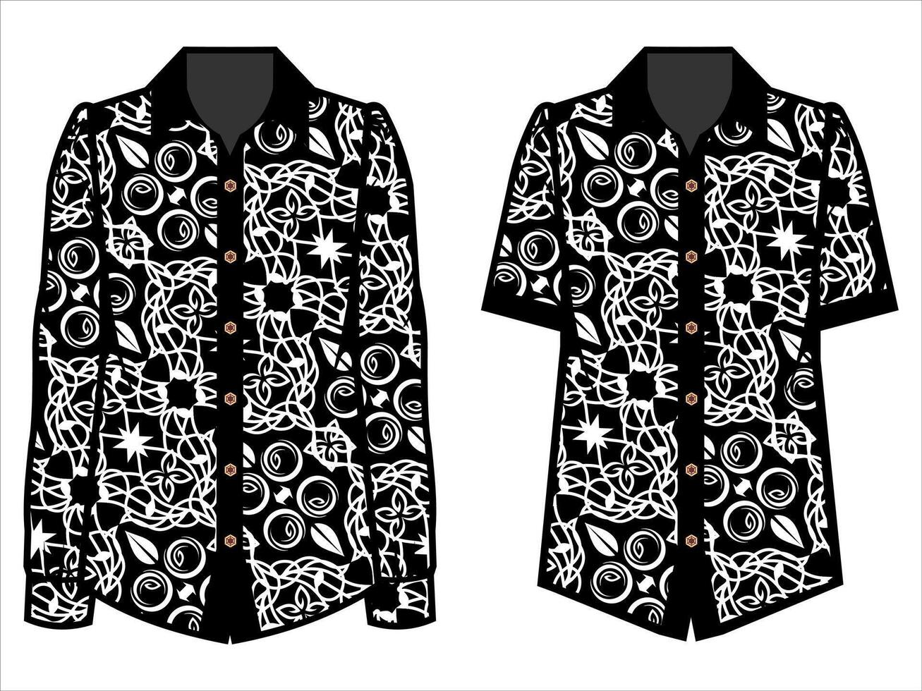 various batik clothes vector