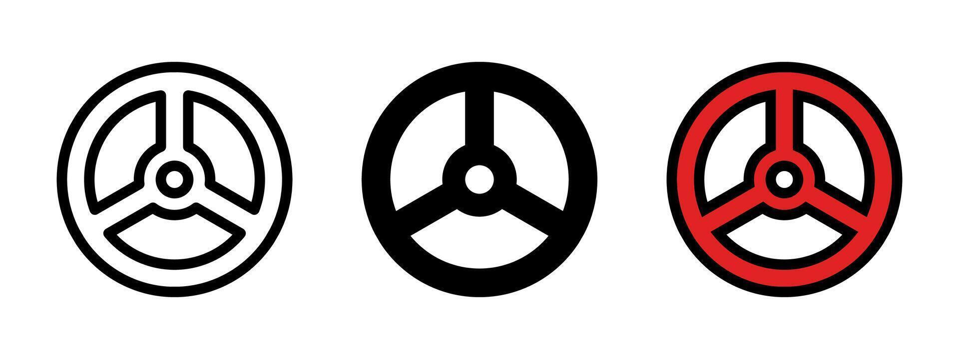 Valve icon. Faucet illustration. Plumbing tap symbol. Handle drain wheel for industrial pipeline sign. vector