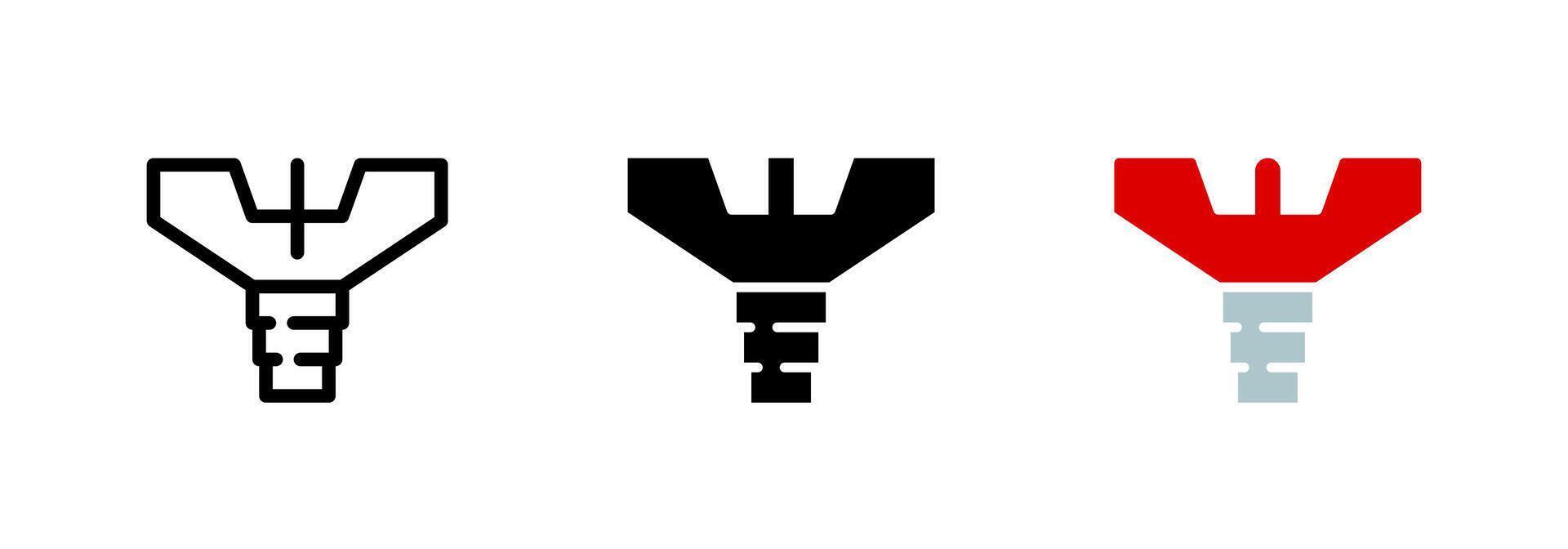 Faucet icon. Valve illustration. Screw symbol. Handle tap sign. Twist pictogram. Flap concept vector