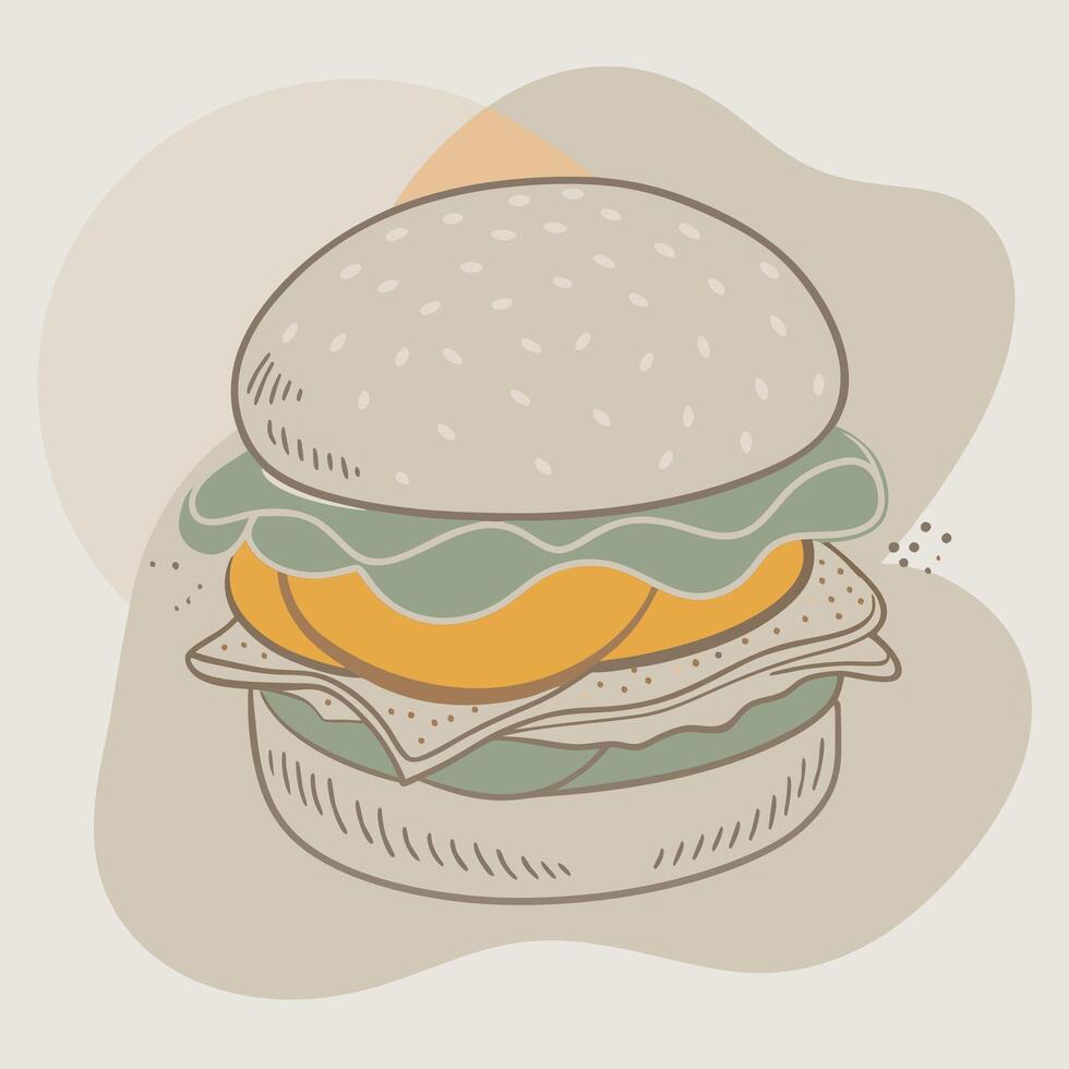 Hamburger Editable Graphics Design vector