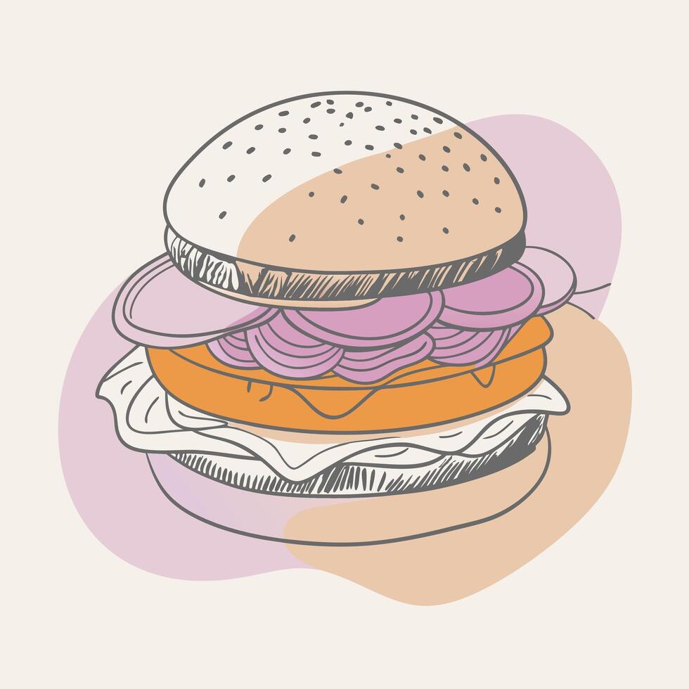 Hamburger Editable Graphics Design vector