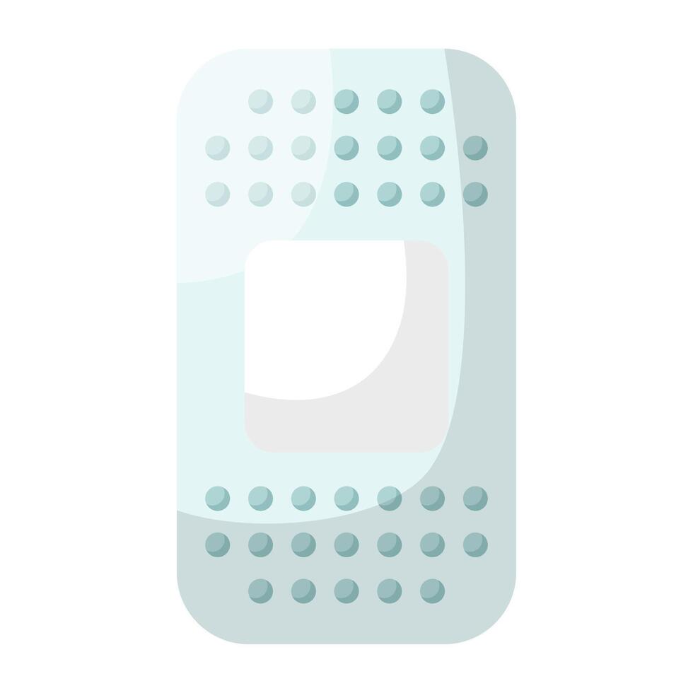 Wide patch. Medicine elements and tools vector