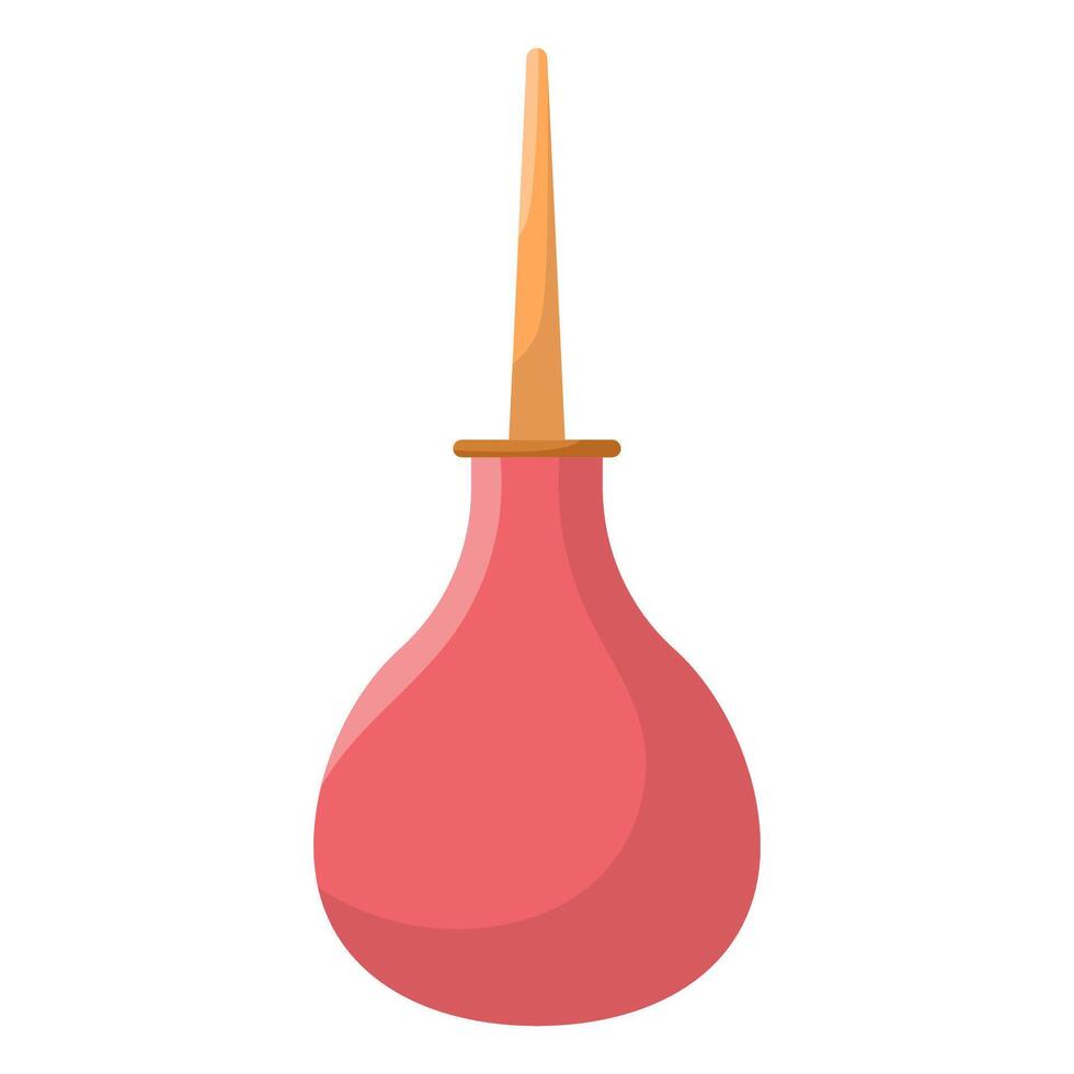 Enema. Medicine elements and tools vector