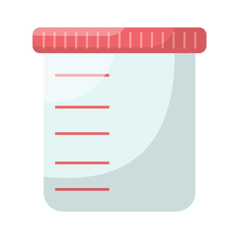 Medical container for testing vector