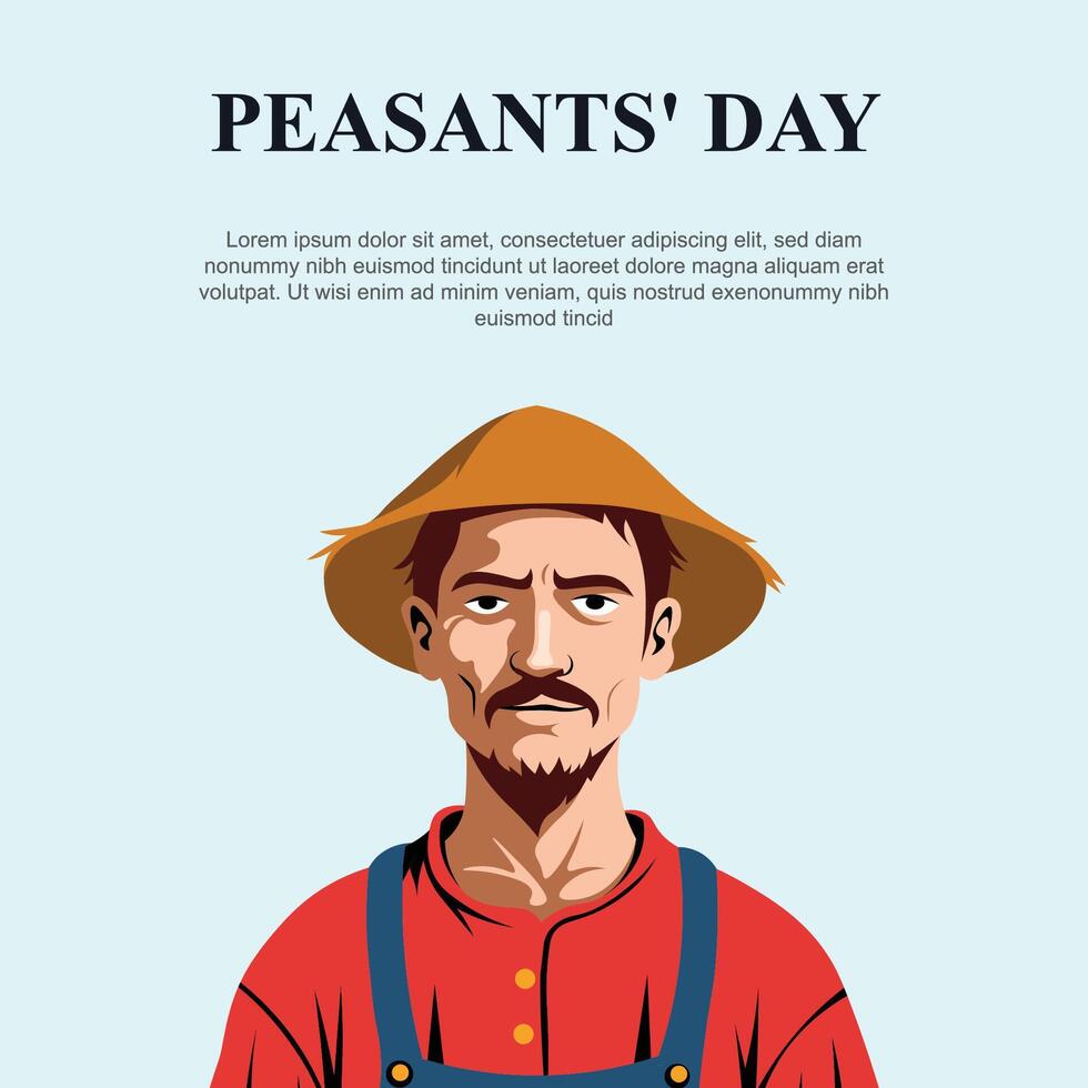 Peasants Day background. vector