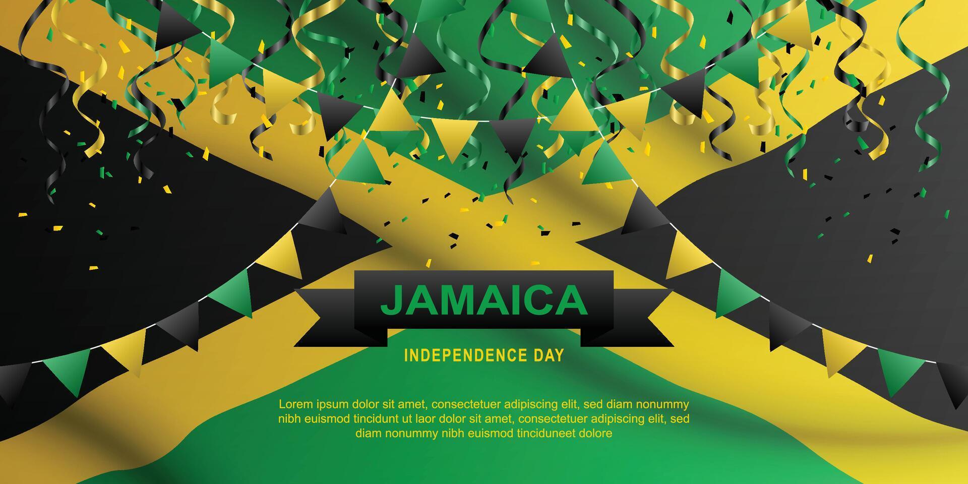 Jamaica Independence Day background. vector