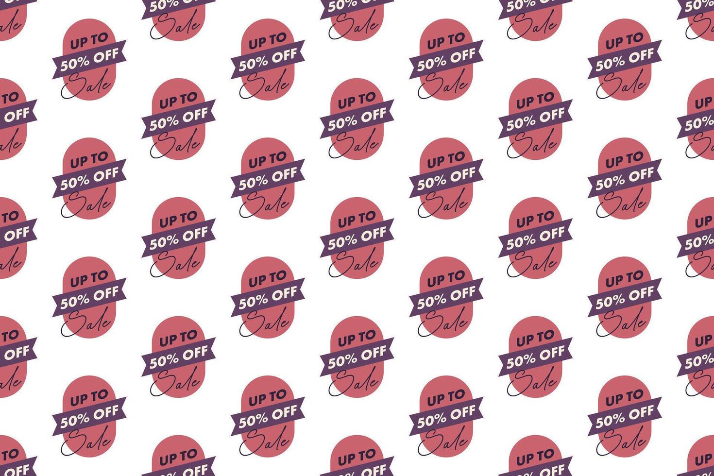 Discount banner seamless pattern background vector