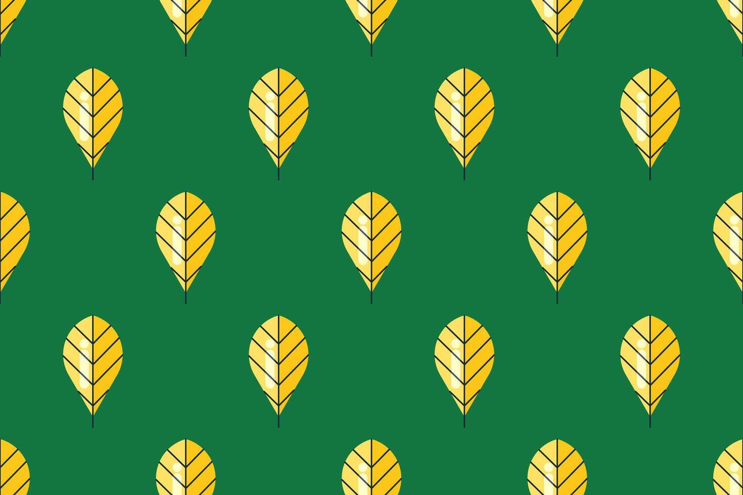 Flat leaf seamless pattern background vector