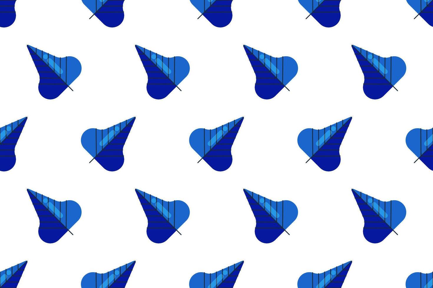 Flat leaf seamless pattern background vector