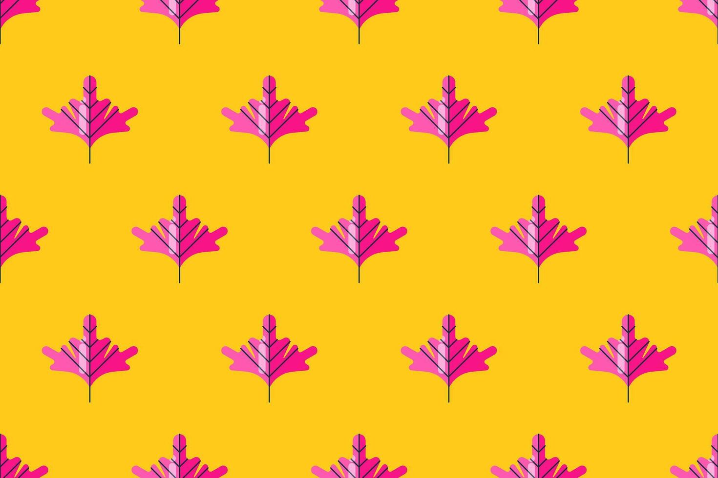 Flat leaf seamless pattern background vector