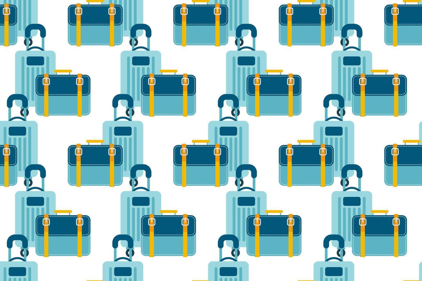 Seamless pattern background with flat luggage icon vector
