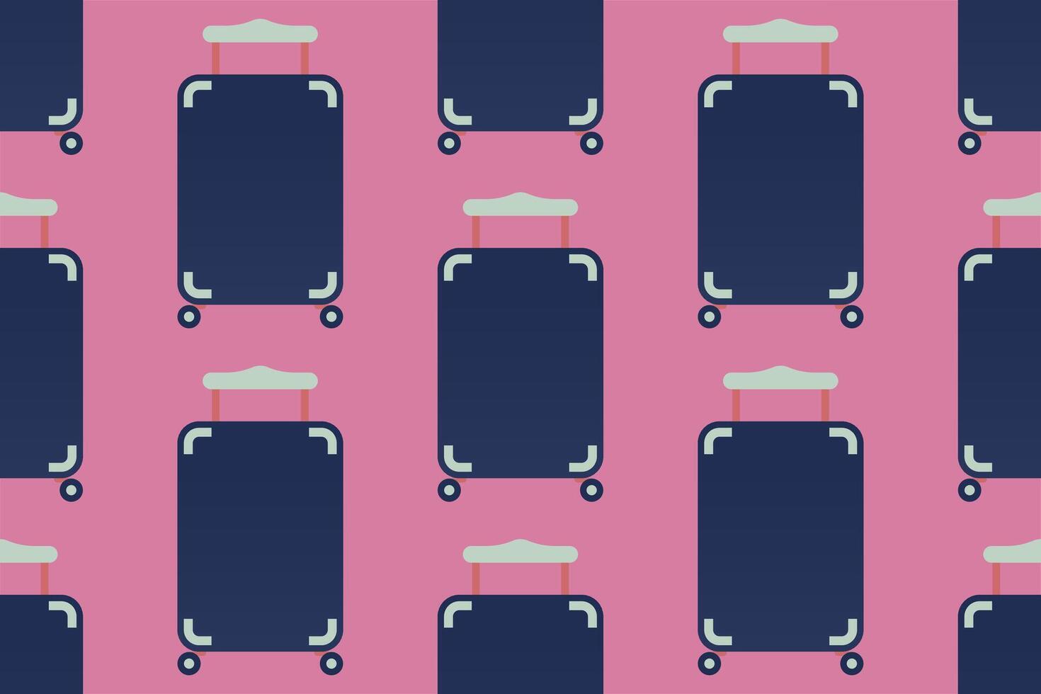 Seamless pattern background with flat luggage icon vector