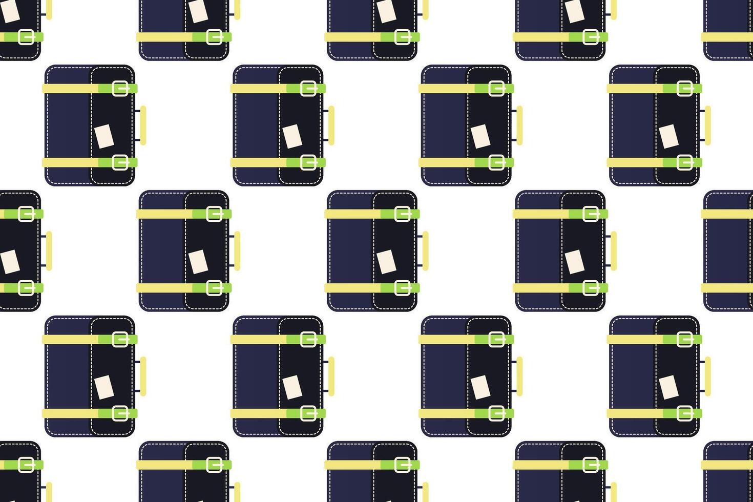 Seamless pattern background with flat luggage icon vector