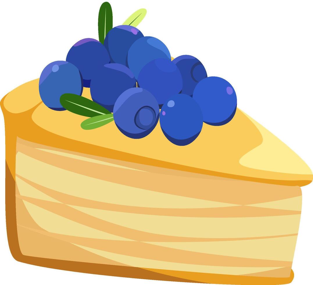 Blueberry cheesecake transparent vector