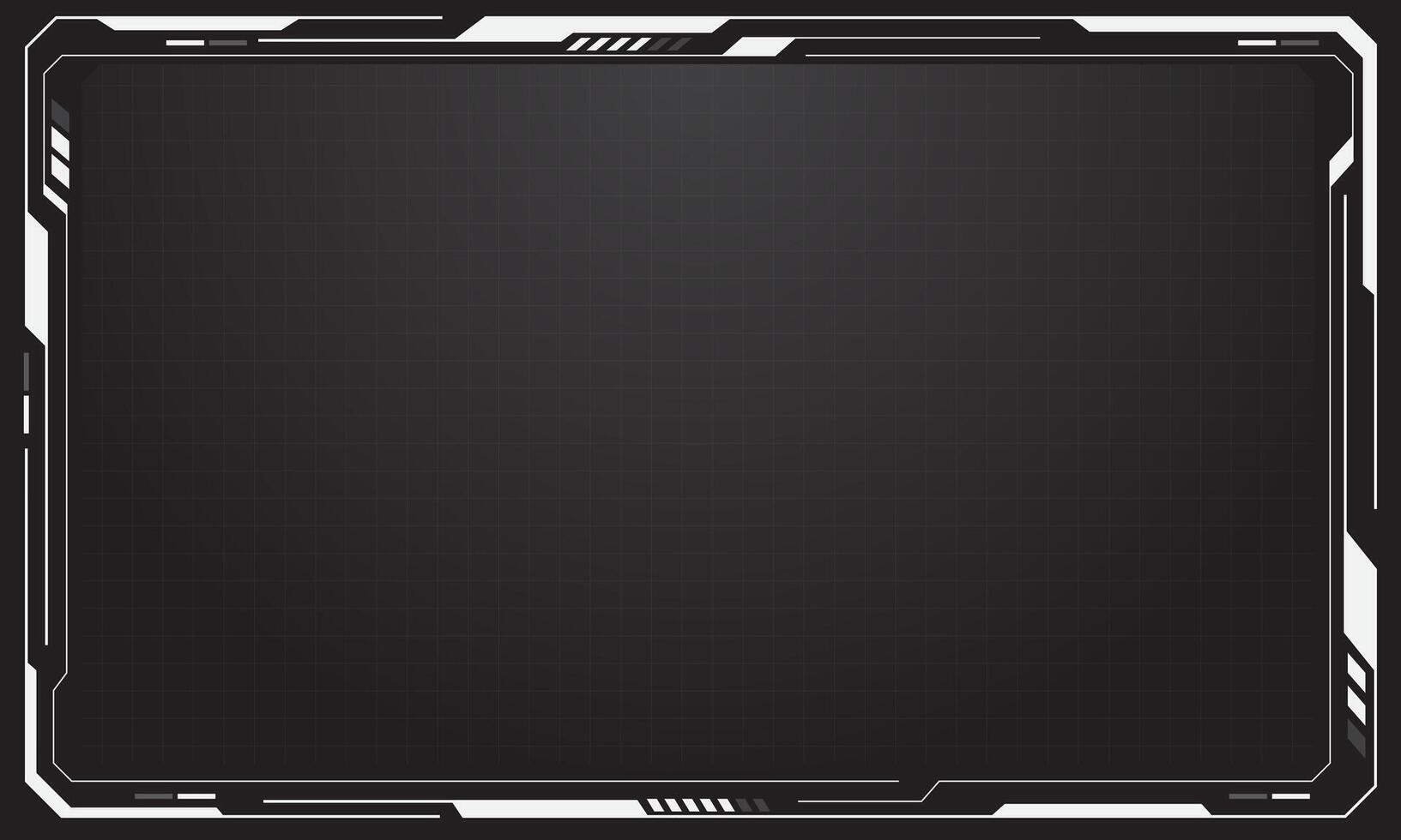 Hud frames white grey user interface elements design modern technology futuristic control panel screen digital hologram window gaming menu touching cyber monitor set on black background vector