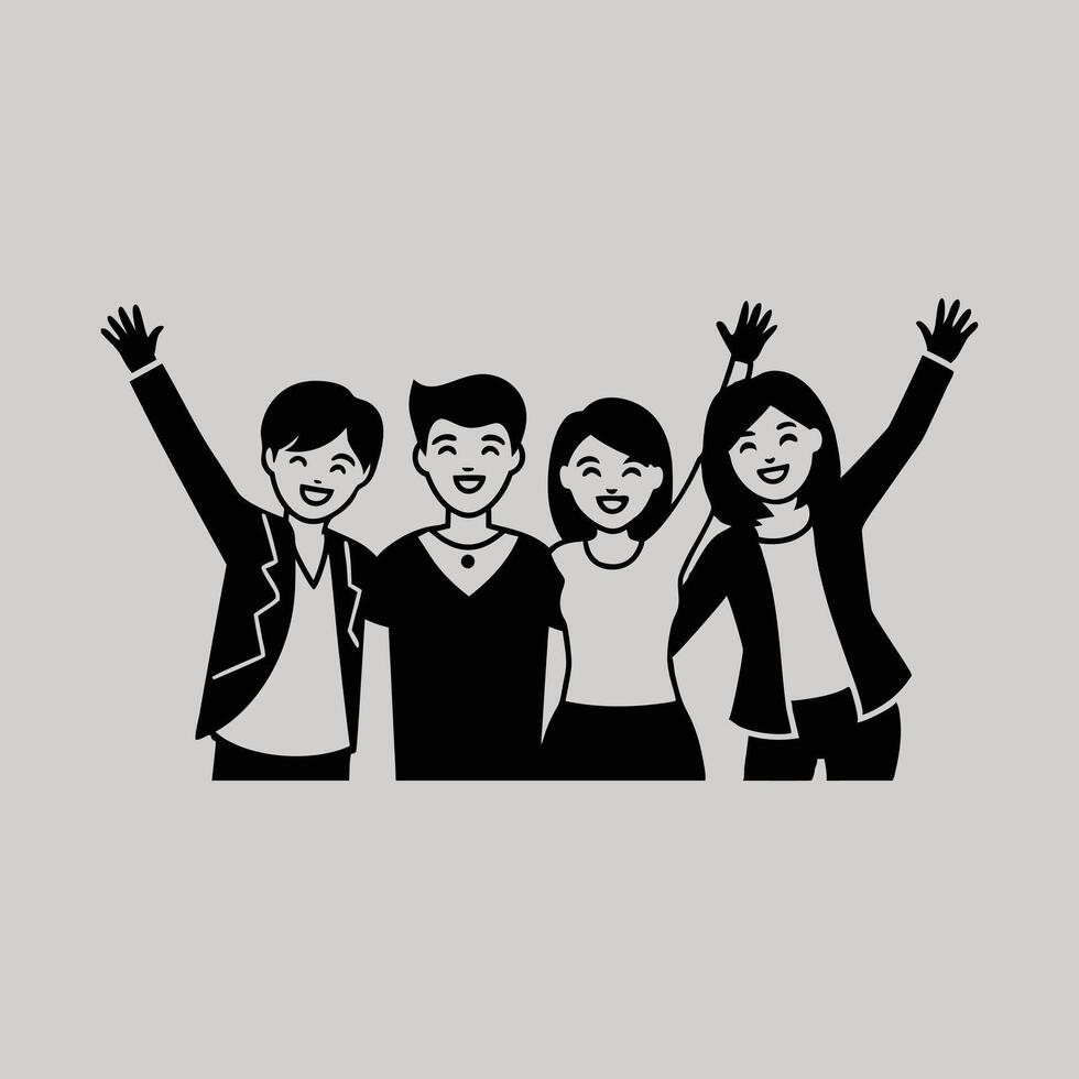 Happy Friendship Day Printable Graphics Design vector