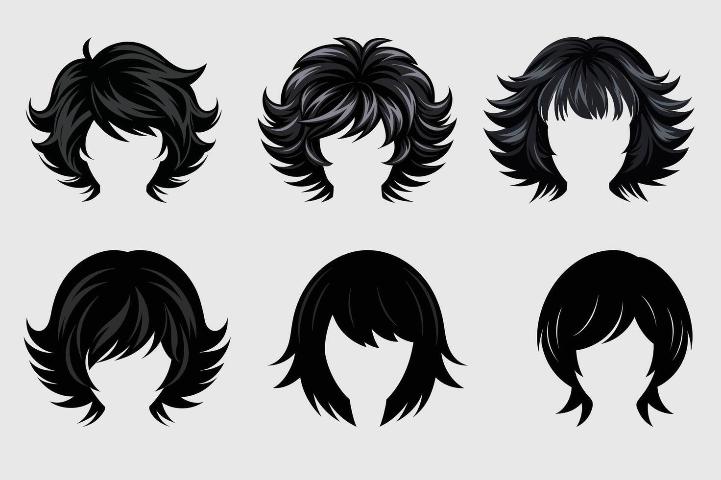 Trendy women's Hairstyles vector