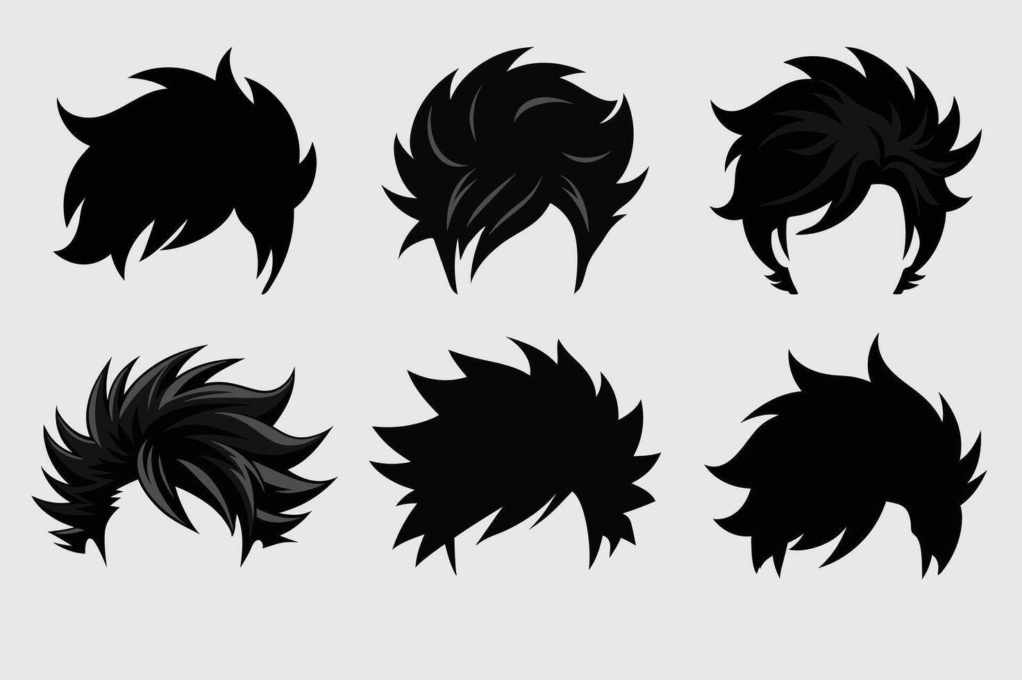 Trendy Men's Hairstyles vector