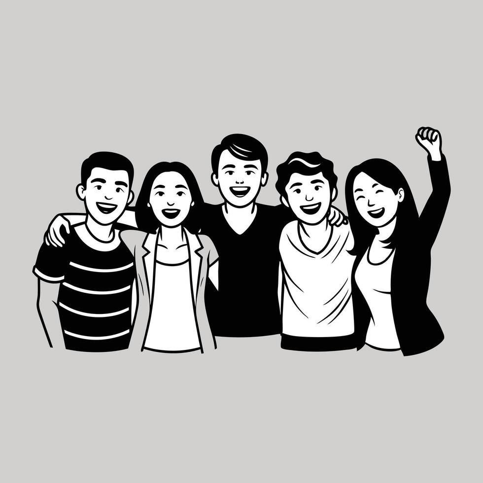 Happy Friendship Day Printable Graphics Design vector