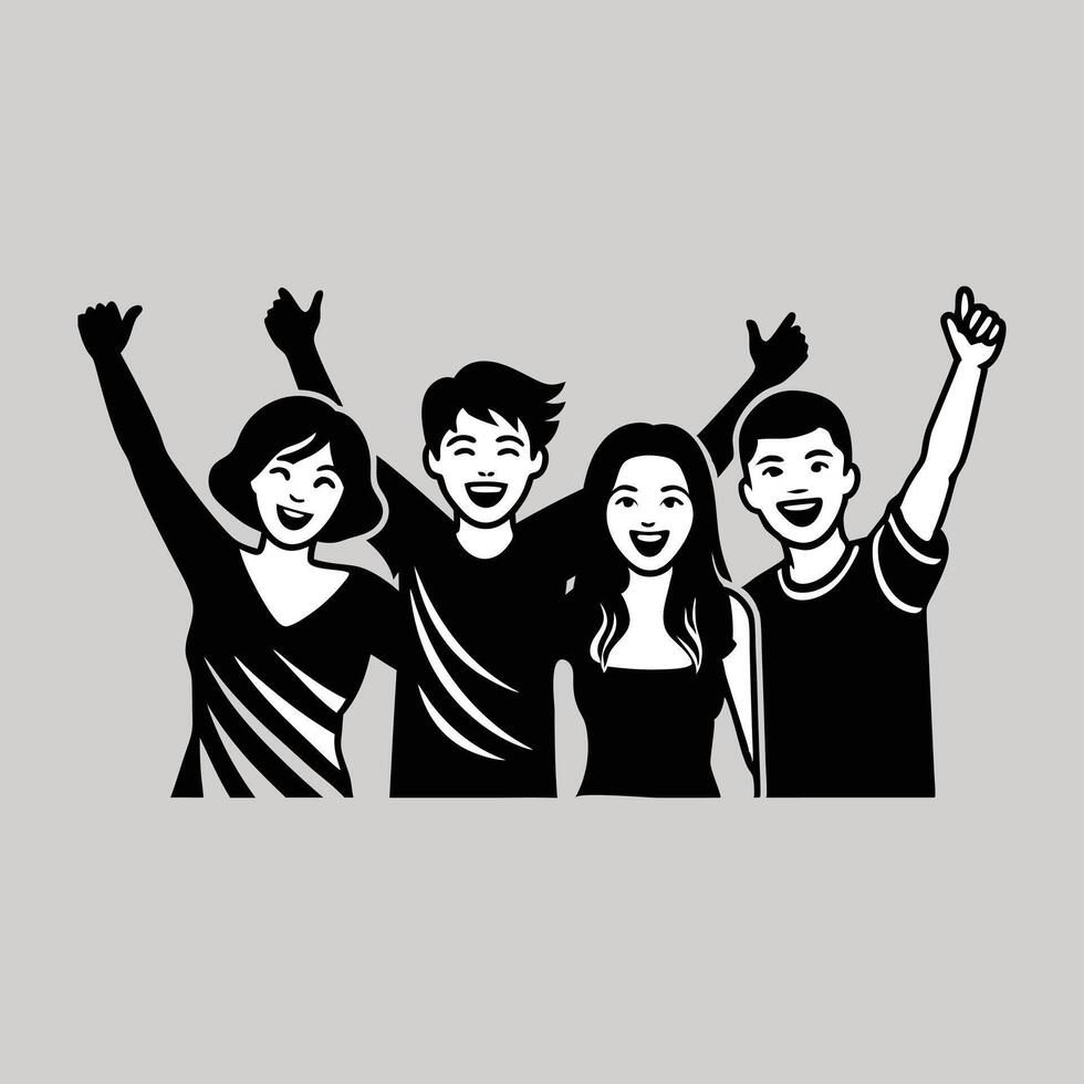 Happy Friendship Day Printable Graphics Design vector