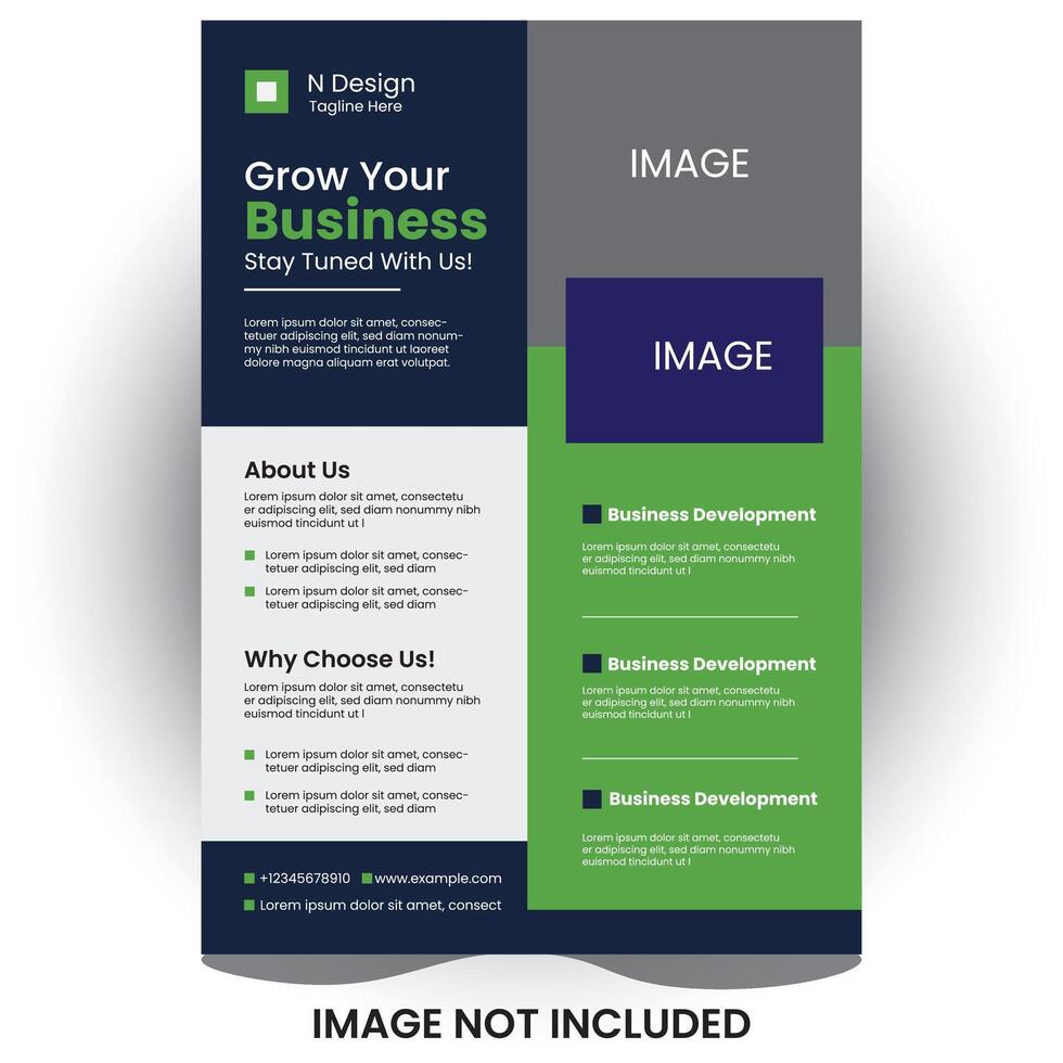 CREATIVE MINIMAL SIMPLE BUSINESS MODERN A4 SINGLE SIDED FLYER DESIGN TEMPLATE vector