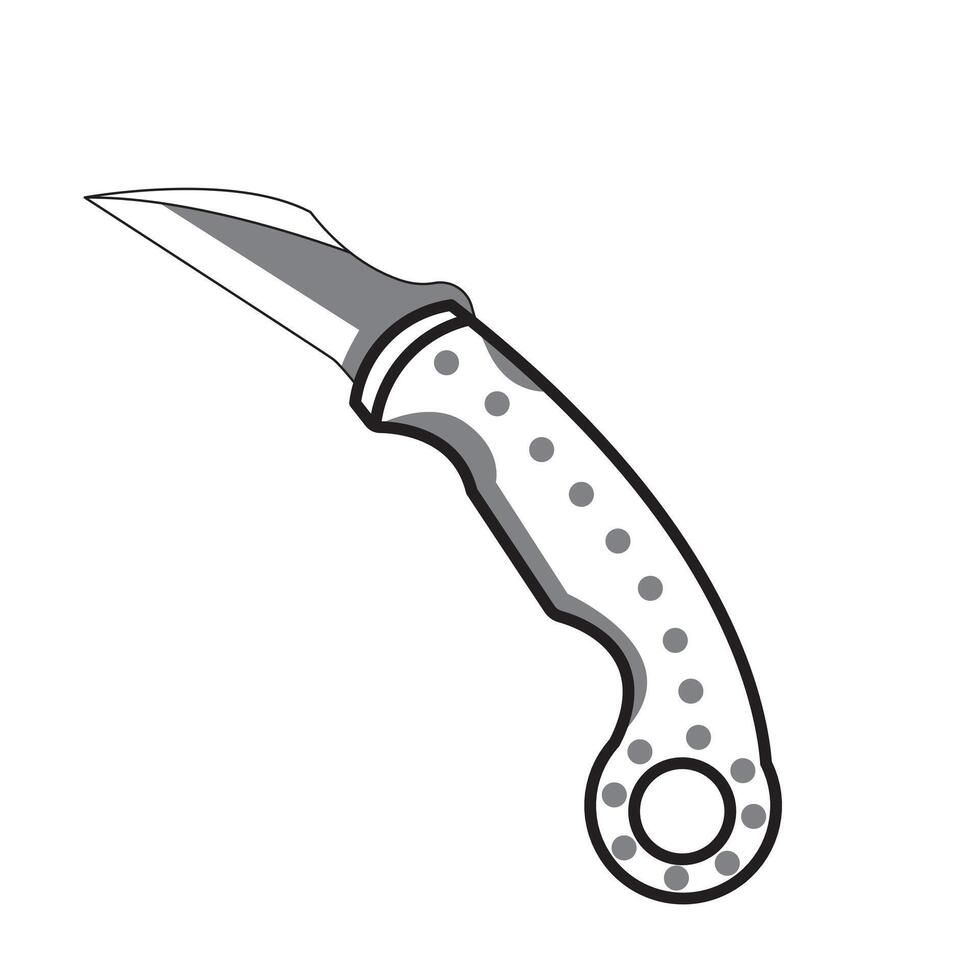 Simple Illustration of Talon Knife, Dagger vector