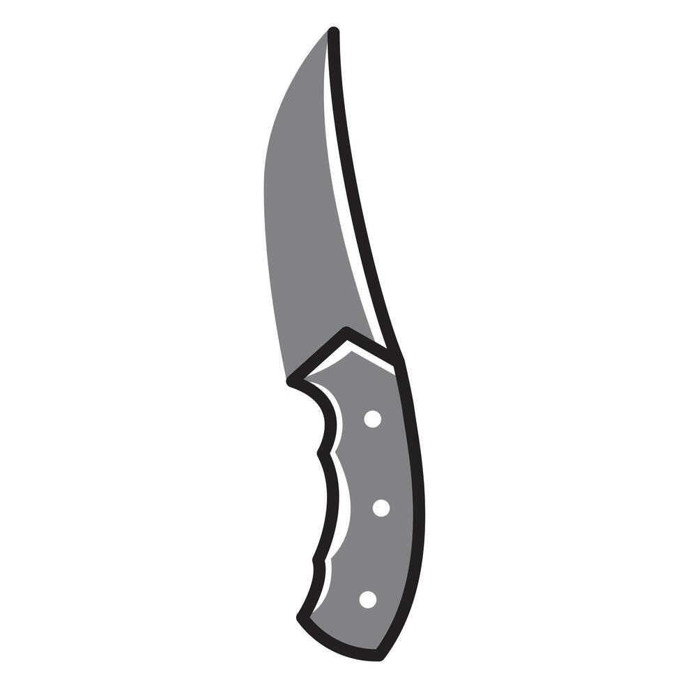 Simple Illustration of Trailing Point Knife, Dagger vector