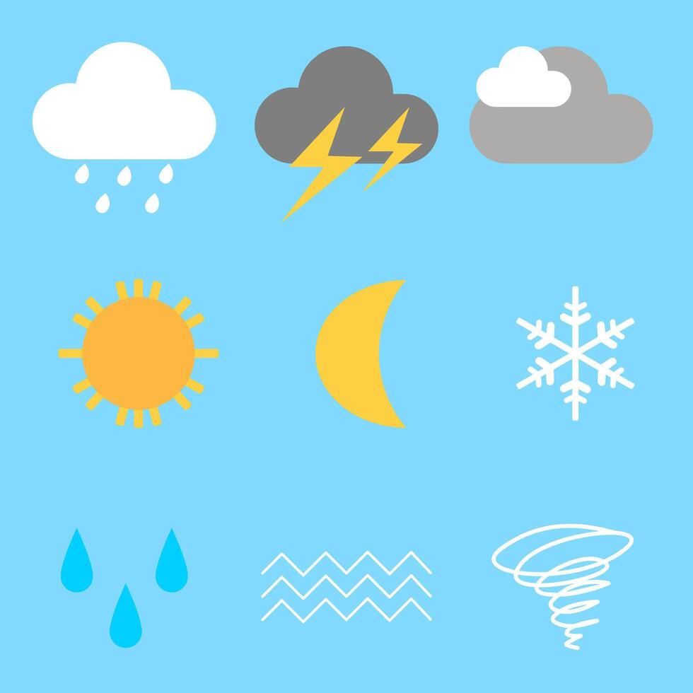 simple weather icon set vector
