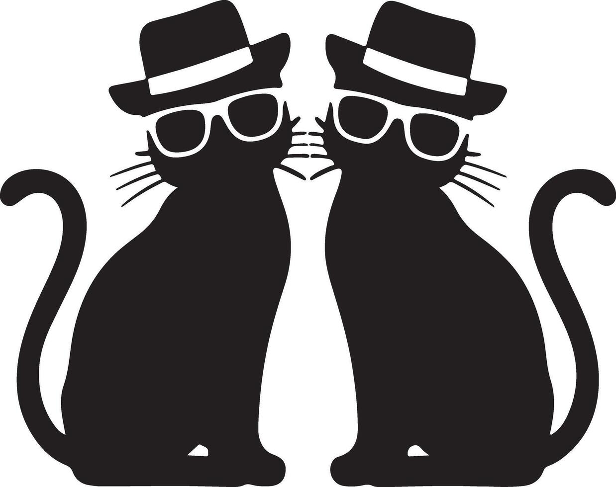 Happy international cat day characters design vector