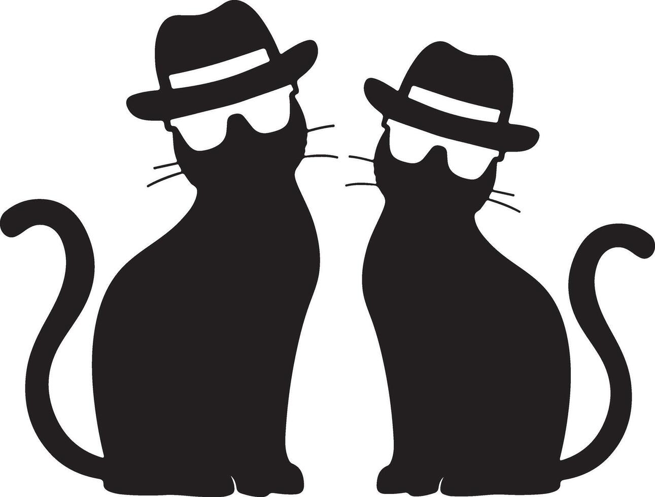 Happy international cat day characters design vector