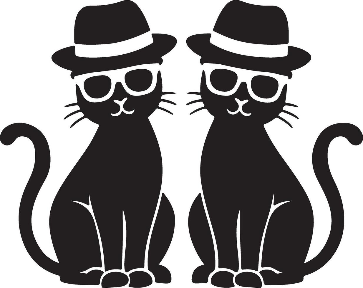 Happy international cat day characters design vector