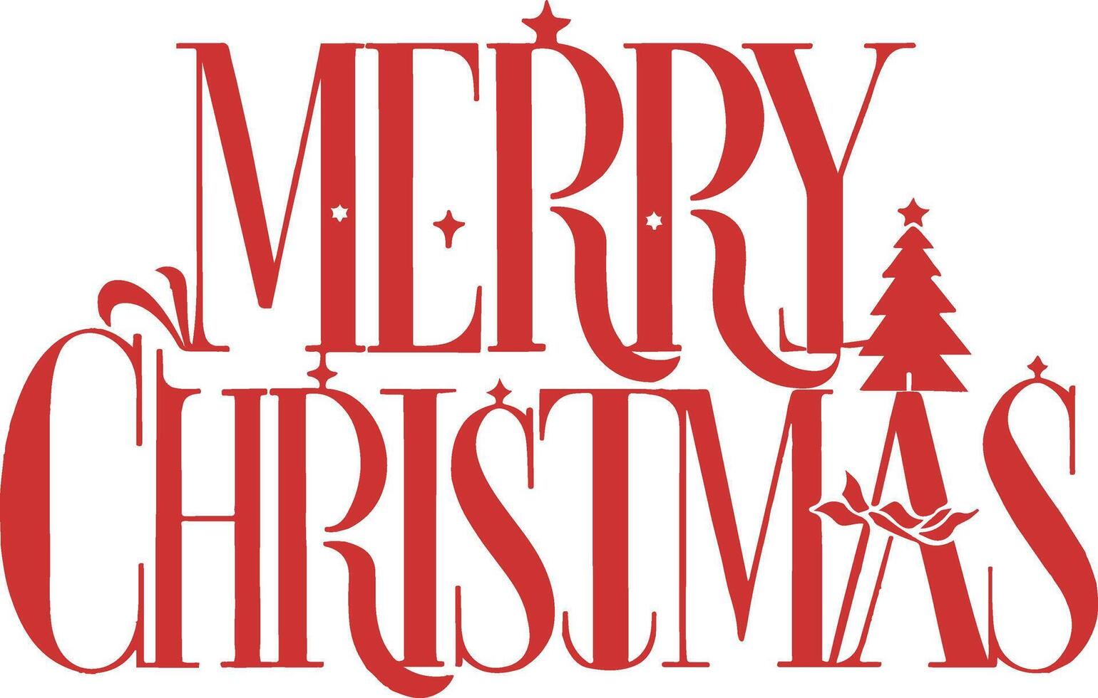 Merry Chrismast Day Typography Illustration vector