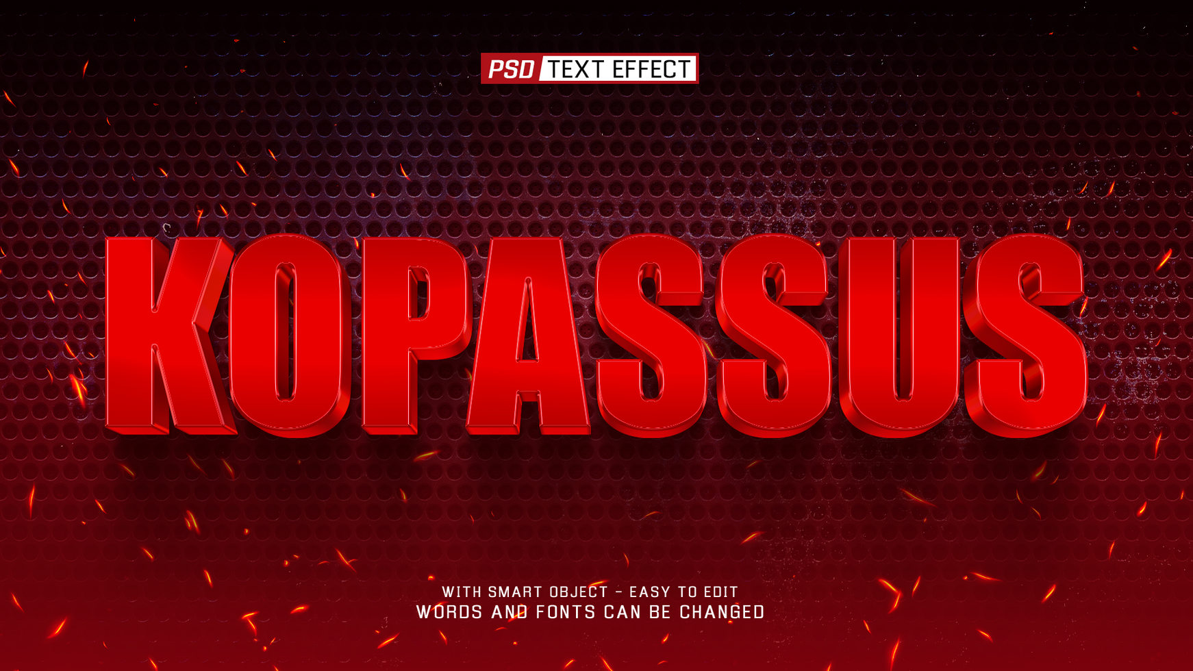 kopassus 3d text effect psd