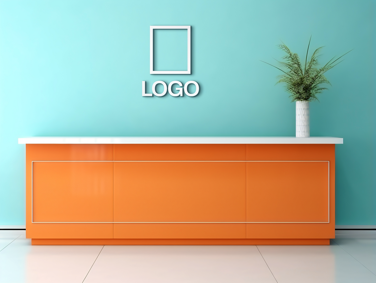 Logo mockup sign mockup design brand identity mockup company logo reception logo mockup branding psd