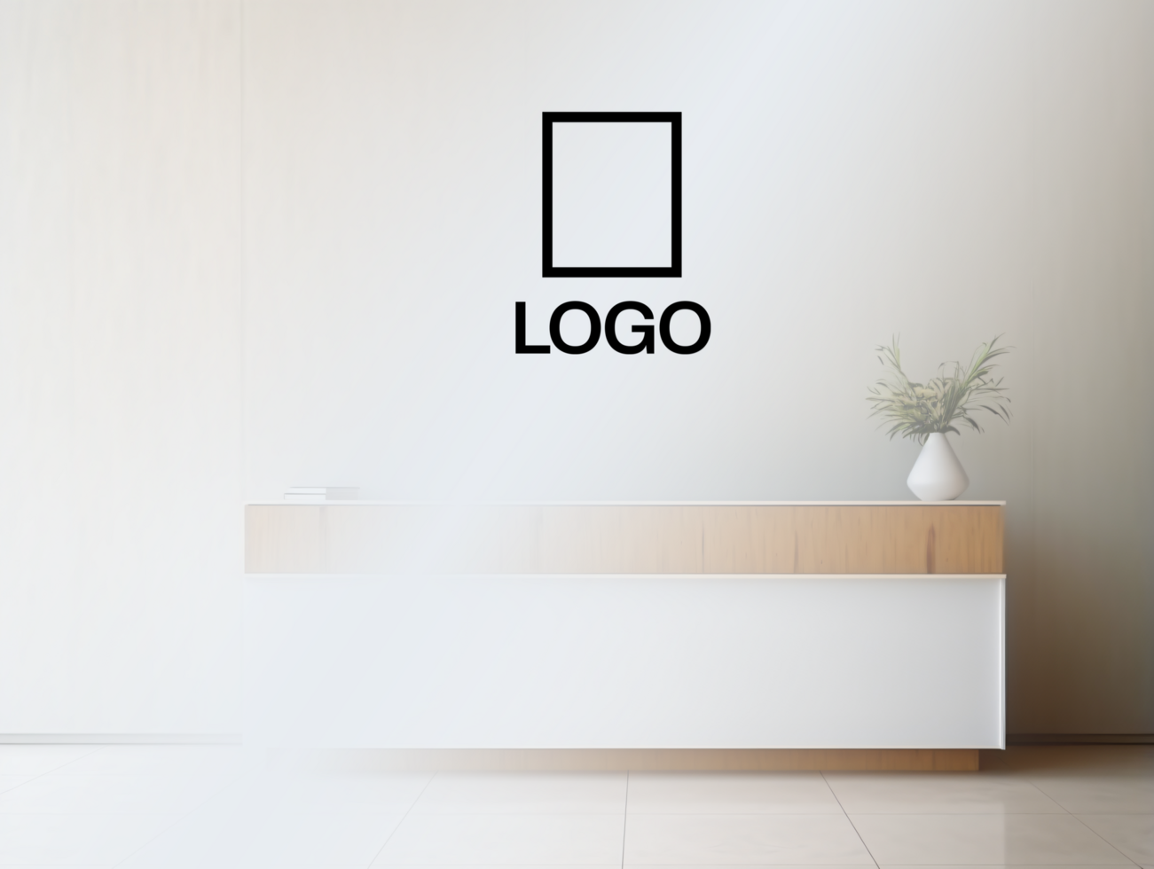 Logo mockup sign mockup design brand identity mockup company logo reception logo mockup branding psd