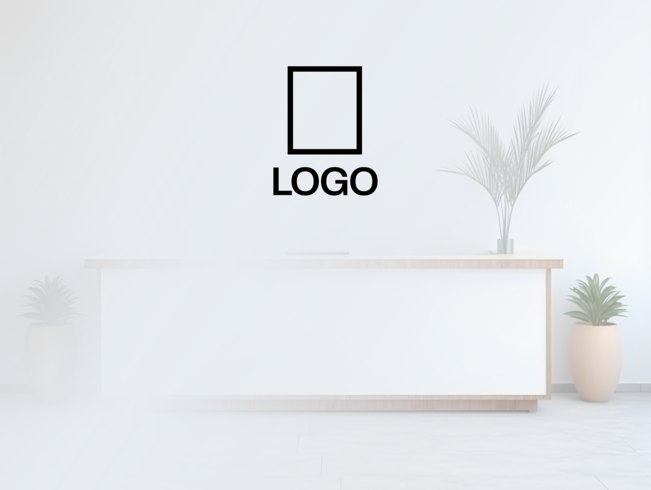 Logo mockup sign mockup design brand identity mockup company logo reception logo mockup branding psd