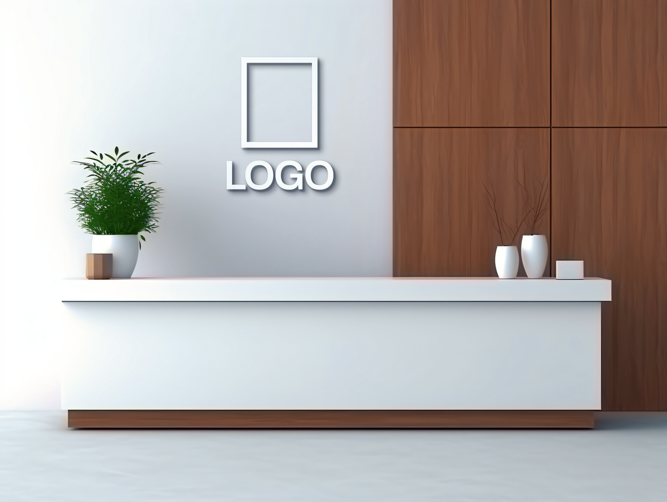 Logo mockup sign mockup design brand identity mockup company logo reception logo mockup branding psd