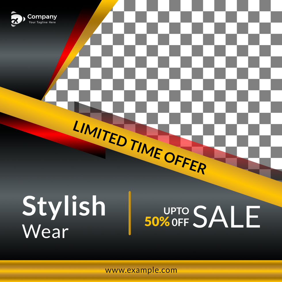 Fashion sale social media post template design and Social media post. psd