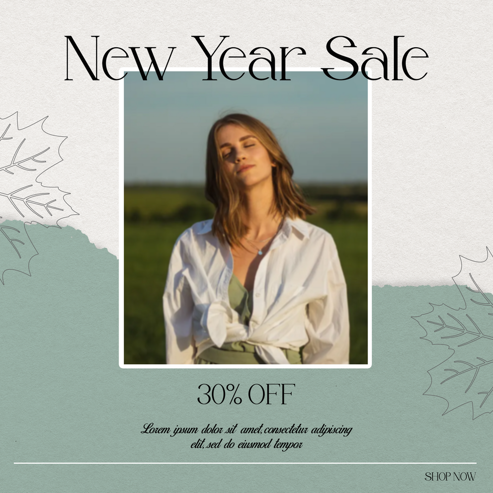 New Year Sale Fashion Elegant Minimalist Social Media template psd